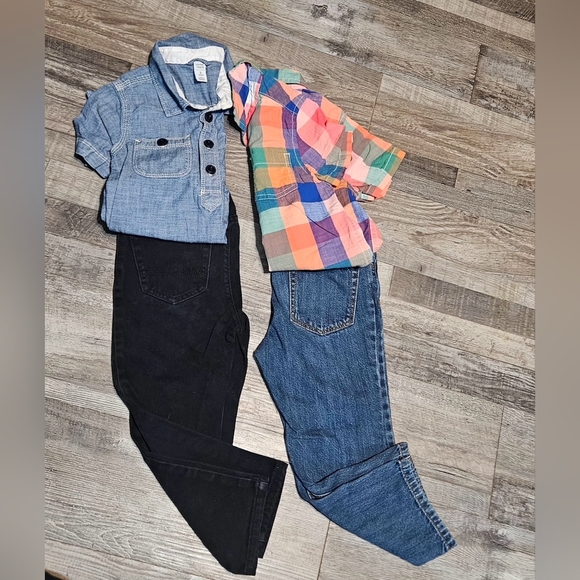 Kids Denim and Plaid Outfit Set - Picture 16 of 16